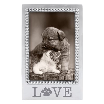 Mariposa Love Beaded Vertical Picture Frame