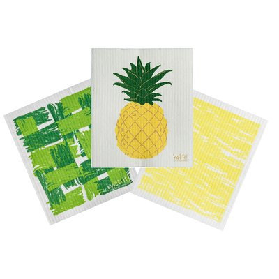 Bayou Breeze 3 Piece Pineapple Dishcloth Set