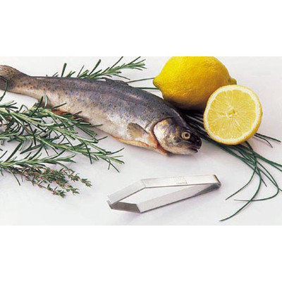 Paderno World Cuisine Fish Tweezers in Stainless Steel - Size: Thick
