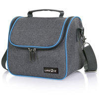 Lifewit Insulated Lunch Bag, Thermal Bento Box, Gray