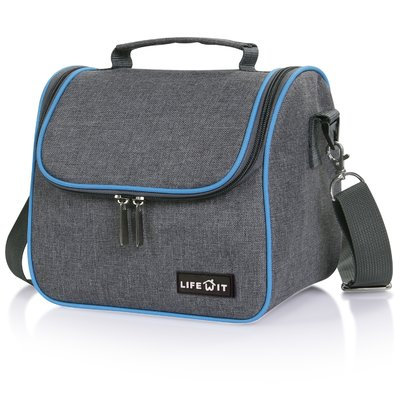 Lifewit Insulated Lunch Bag, Thermal Bento Box, Gray