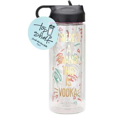Top Shelf There's a Chance This Is Vodka Glass 13 oz. Water Bottle