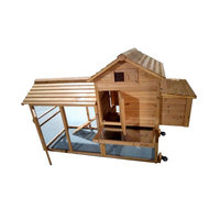Lovupet Backyard Retractable Wheel Rabbit Hutch