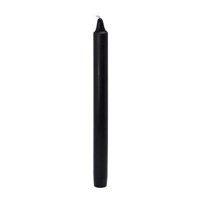 Varick Gallery Straight Taper Candle Color: Black, Quantity: 12