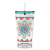 TarHong 1 Piece Hydration Medallion Sipper Tumbler Set, 20 oz, Rio, Multicolored