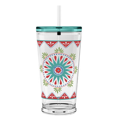 TarHong 1 Piece Hydration Medallion Sipper Tumbler Set, 20 oz, Rio, Multicolored