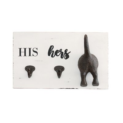 Mud Pie Key and Leash Wall Mounted Coat Rack