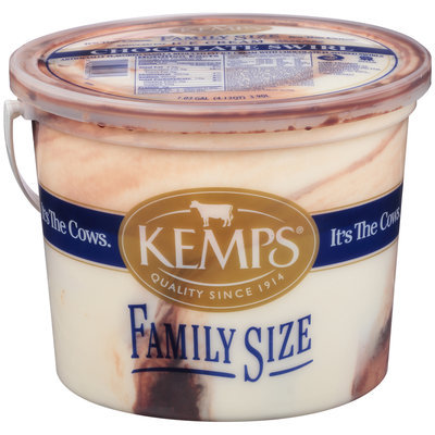 Kemps® Reduced Fat Chocolate Swirl Ice Cream 1.03 gal. Pail