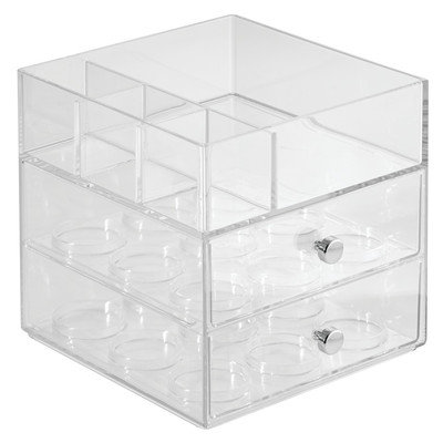 InterDesign Single Serve Coffee Pod Holder for Kitchen Pantry, Countertops - Holds 18 Capsules, Clear