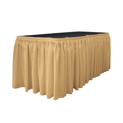 La Linen Table Skirt Color: Khaki
