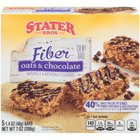 Stater Bros.® Fiber Oats & Chocolate Chewy Granola Bars 5-1.4 oz. Wrappers
