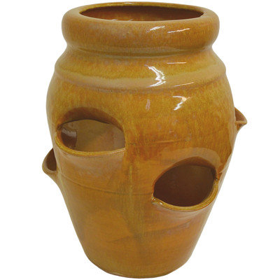 Craftware Round Pot Planter Color: Honey