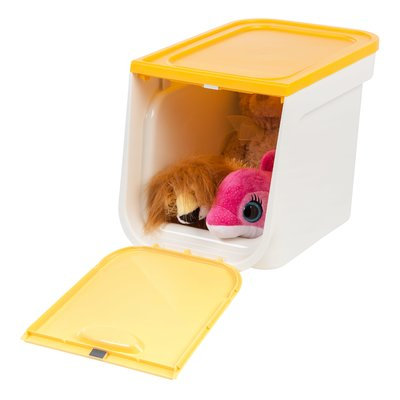 Iris 22 Quart Plastic Flap Box Color: Yellow