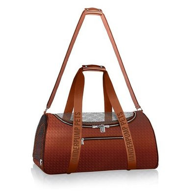 Vanderpump Pets Graphite Duffle Pet Carrier Brown
