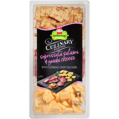 Hormel® Gatherings® Culinary Pairings Sopressata Salami & Gouda Cheese Snack Tray 16.5 oz. Tray