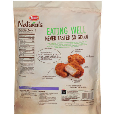 Tyson® Naturals™ 100% Whole Grain Breaded Chicken Breast Chunks 20 oz. Bag