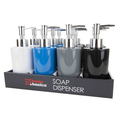 Home Basics Plastic Soap Dispenser Color: Gray