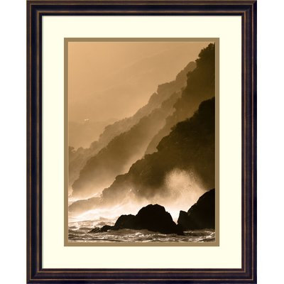 Red Barrel Studio 'Dramatic Seascape' Framed Photographic Print on Wood