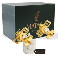 Matashicrystal 24K Gold Plated Crystal Studded Bi Planes Multi-Colored LED Night Light