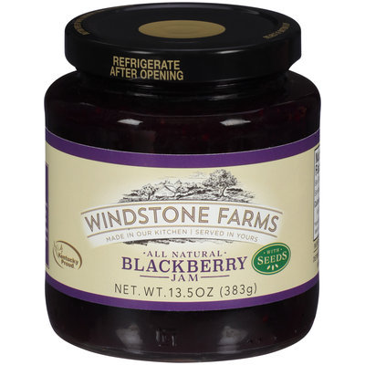 WindStone Farms All Natural Blackberry Jam with Seeds 13.5 oz. Jar