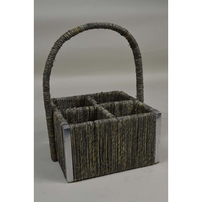 Gt Direct Corp Corn Husk Basket Color: Gray