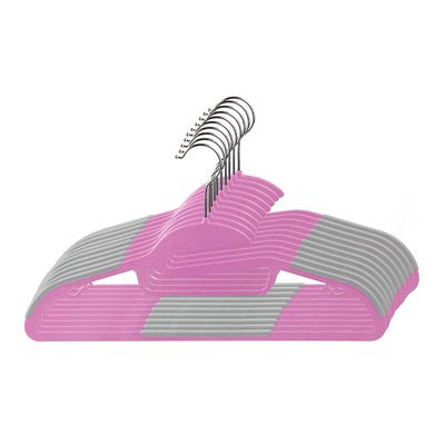 Rebrilliant Non-Slip Hanger Color: Pink/Gray