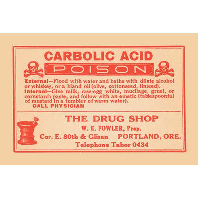 Buyenlarge 'Carbolic Acid - Posion' Vintage Advertisement Size: 66