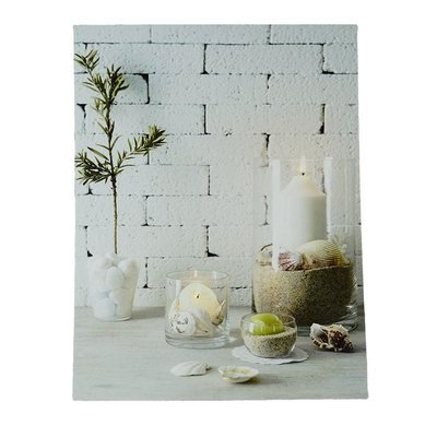 Highland Dunes 'LED Lighted Serene Seaside Spa Decorative' Photographic Print on Canvas