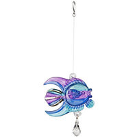 Highland Dunes Appel Fantasy Glass Coral Fish Color: Purple