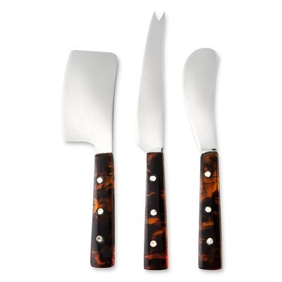 Viski Irving Tortoise Shell Knife Set, Brown