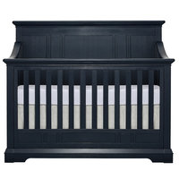 Dream On Me Evolur Parker 5 in 1 Convertible Crib, Dsitress Navy