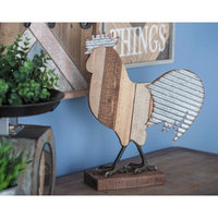 Cole & Grey Metal/Wood Rooster Figurine