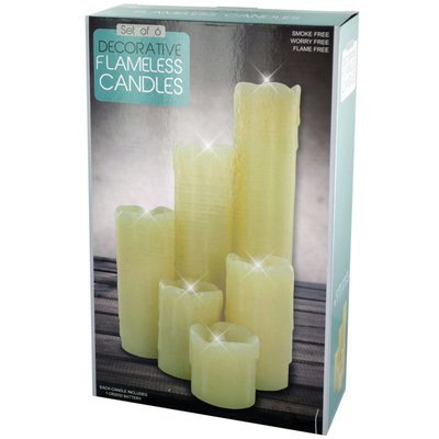 Andover Mills 6 Piece Decorative Flameless Pillar Candles Set