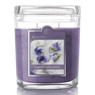 Colonial Candle Oval Sugared Violet Petals Scent Jar Candle