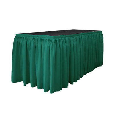 La Linen Table Skirt Color: Teal