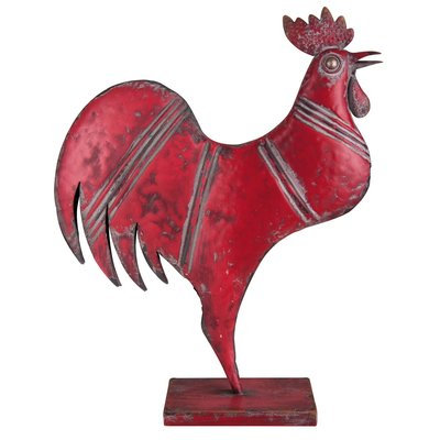 Foreside Home & Garden Metal Rooster Figurine