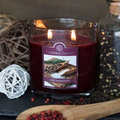 Colonial Candle CC008.5200 8 oz Pink Peppercorn Oval Jar Candle - Pack of 4