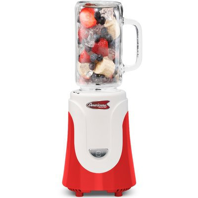 Elite By Maxi-matic Americana Glass Personal Drink Blender Color: Red