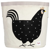 3 Sprouts Hen Cotton Canvas Storage Bin