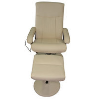 Newacme Llc MCombo Reclining Massage Chair with Ottoman Upholstery: White