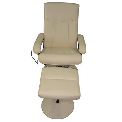 Newacme Llc MCombo Reclining Massage Chair with Ottoman Upholstery: White