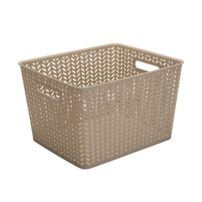 Zipcode Design Herringbone Plastic Basket Size: 8.75