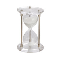 Cole & Grey Metal Acrylic Hourglass Finish: Silver