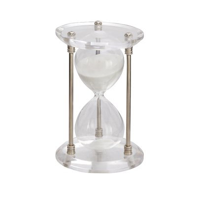 Cole & Grey Metal Acrylic Hourglass Finish: Silver