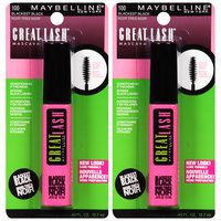 Maybelline® New York Great Lash® Washable Mascara Blackest Black 2-0.43 oz. Packs