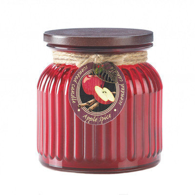Koehlerhomedecor Apple Spice Ribbed Jar Candle
