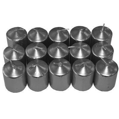 Red Barrel Studio 15 Piece Essential Decor & Beyond Votive Unscented Candle set Color: Silver