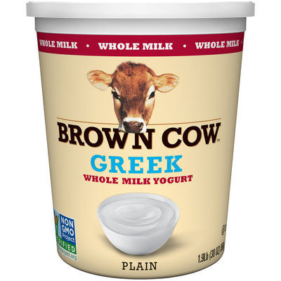 Brown Cow™ Greek Plain Whole Milk Yogurt 1.9 lb. Tub