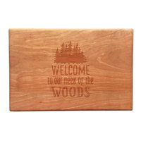 Susquehanna Glass Wood Welcome To Our Neck of the Woods Artisan Cutting Board