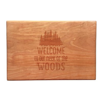 Susquehanna Glass Wood Welcome To Our Neck of the Woods Artisan Cutting Board
